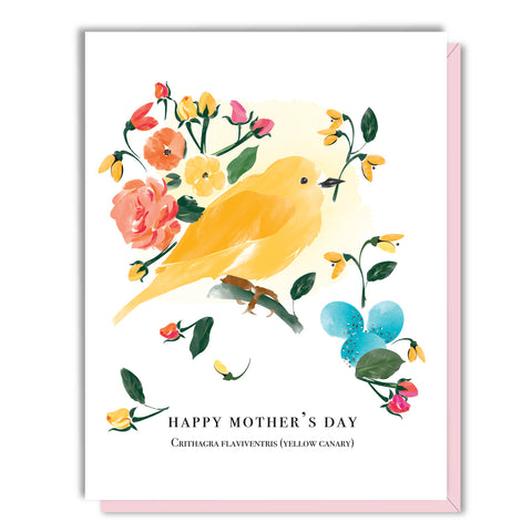 Yellow Canary Mother's Day Card