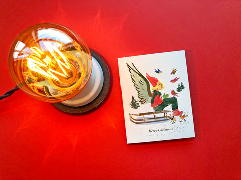 Sled Angel Christmas - Foil Card